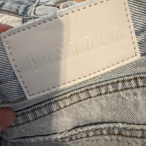 Pistola Light Blue Jean Shorts | Pistola Kylee Relaxed High Rise - Picture 8 of 8